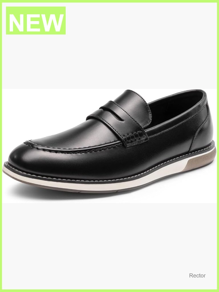 Men's Penny Loafers Slip-On Dress Shoes Vegan Leather Comfort